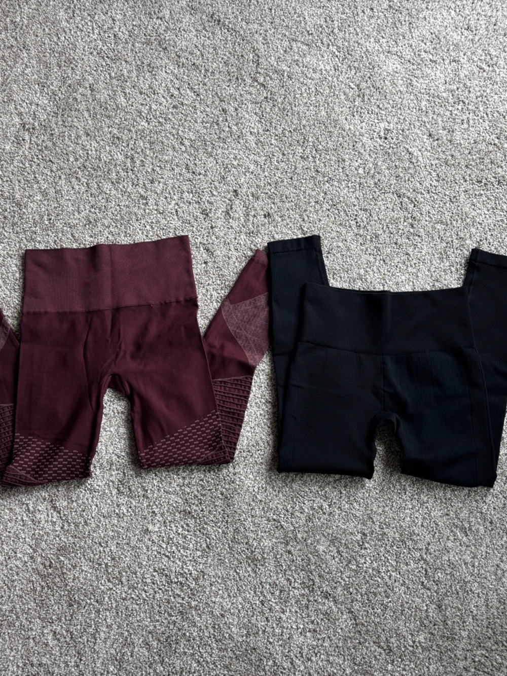 SPANX Leggings - Burgundy and Black